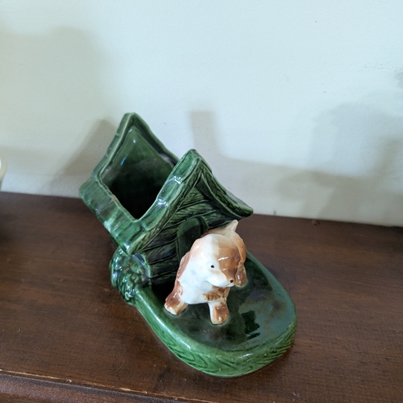 Shawnee Pottery Dog House Vintage Puppy Planter Mid Century Modern MCM Art Decor - Picture 6 of 14